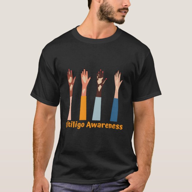 Vitiligo Awareness Support T Shirt (Framsida)