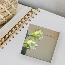 Vitkaktus Blommor, Blommigt, botaniska anmärkninga Post-it Block