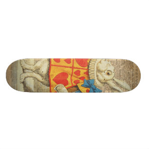 Vitkanin Alice i underlandvintagekonstverk Skateboard Bräda 20,5 Cm