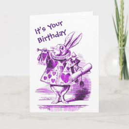 Vitkanin Alice i Wonderland Birthday Card Kort