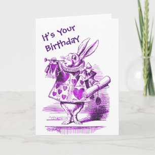 Vitkanin Alice i Wonderland Birthday Card Kort