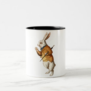 Vitkanin (Alice's Äventyr i Wonderland) Två-Tonad Mugg