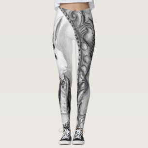 Vitkanin All över damasker Alice i underland Leggings