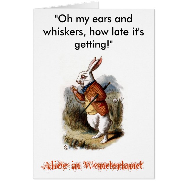 Vitkanin (färg) hälsningskort (Framsidan)