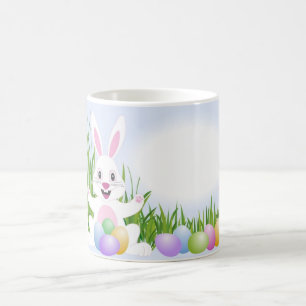 Vitkanin från lycklig kaffemugg