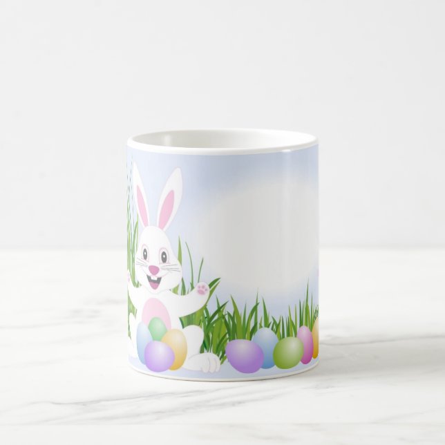 Vitkanin från lycklig kaffemugg (Center)