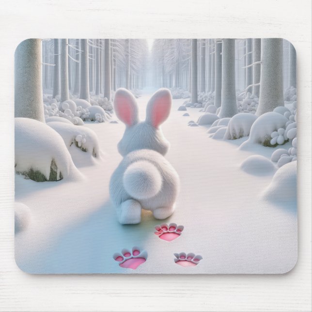 Vitkanin Hopping in a Winter Forest Musmatta (Framsidan)