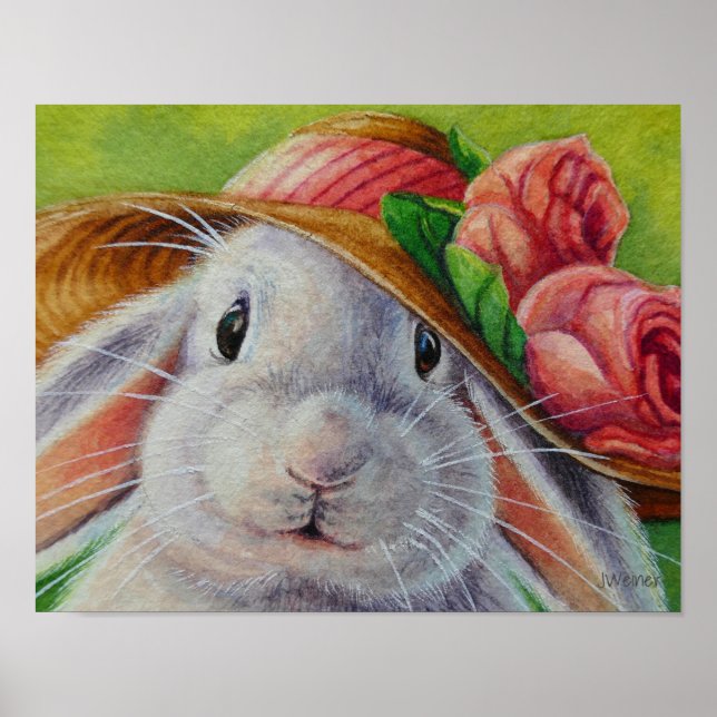 Vitkanin i Vår Bonnet Art 11x14 Poster (Framsidan)