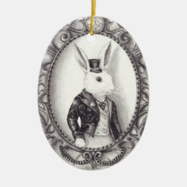 Vitkanin - prydnad julgransprydnad keramik