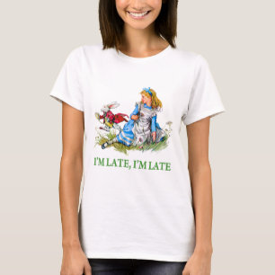 Vitkanin rusar vid Alice, "mig förmiddagen sent, T Shirt