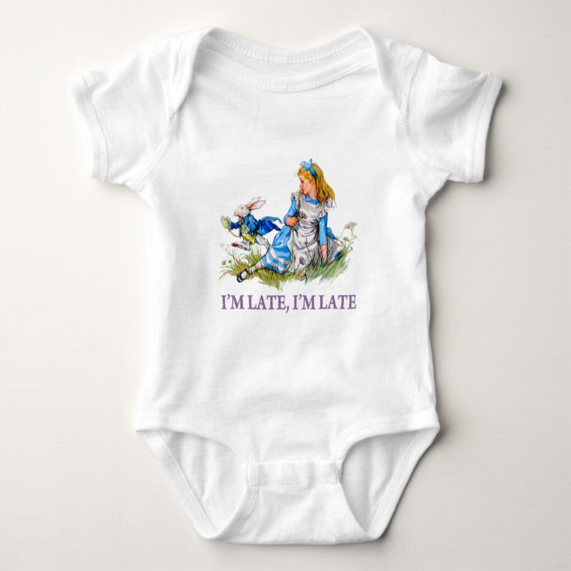 Vitkanin rusar vid Alice, "mig förmiddagen sent, Tee Shirt (Framsida)