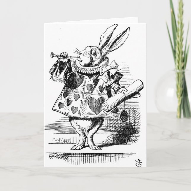 Vitkanin som kläs som härold kort (Framsida)