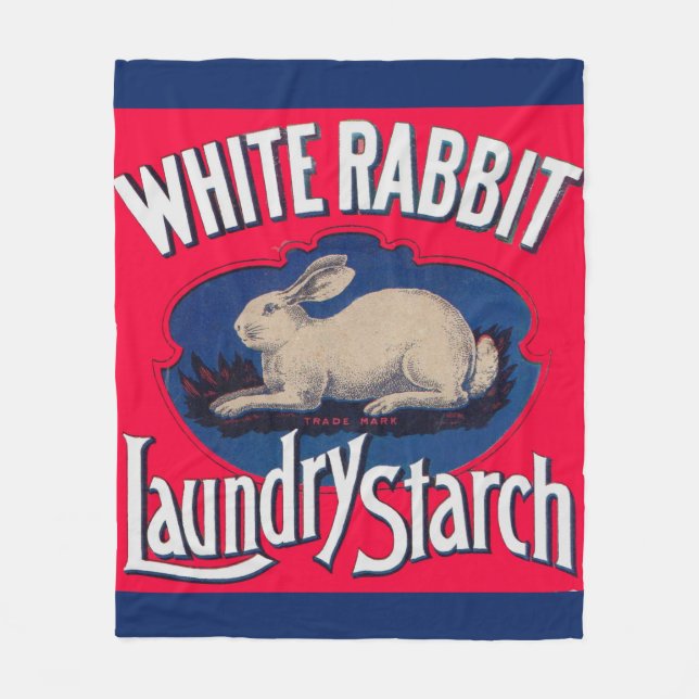 Vitkanin Tvätt Starch-etikett Fleecefilt (Framsidan)