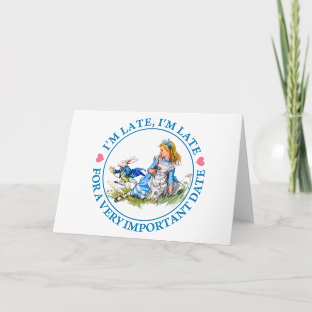 Vitkaninarbetskopian av Alice i underland Kort (Framsida)