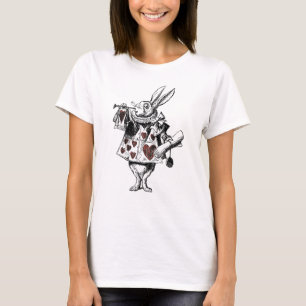 Vitkaniner av hjärtor - Alice i underland Tee Shirt