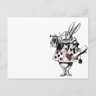 Vitkaniner från Hearts - Alice i Wonderland Vykort