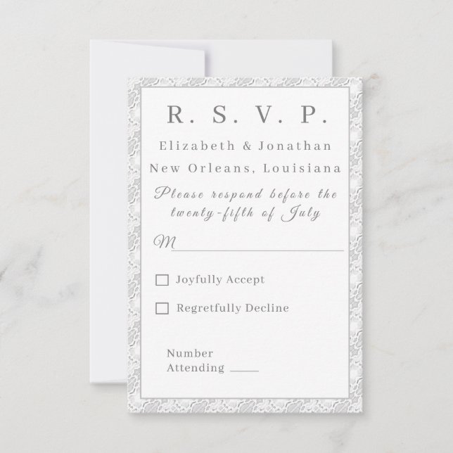 Vitkatolskt monogrammat svarskort från Snöre (Framsida)