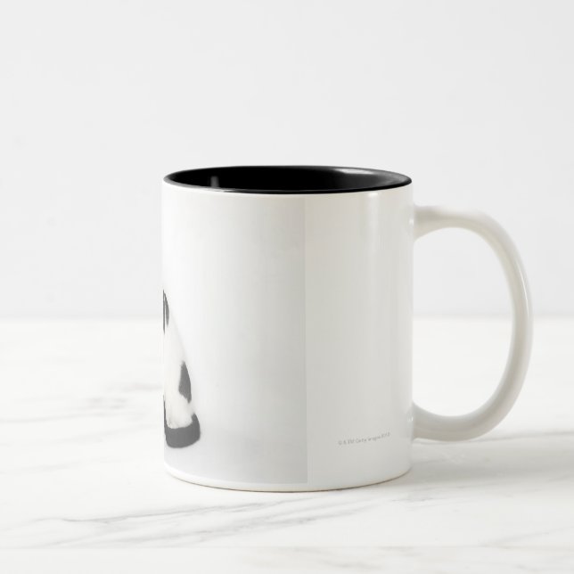 Vitkatt med svart fläckar Två-Tonad mugg (Höger)