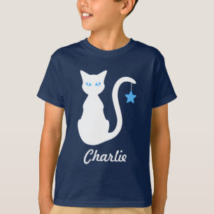 Vitkatt Namn T-Shirt (barn)