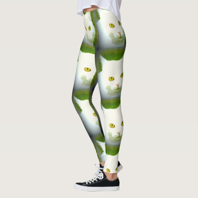 vitkattansikten leggings (Vänster)