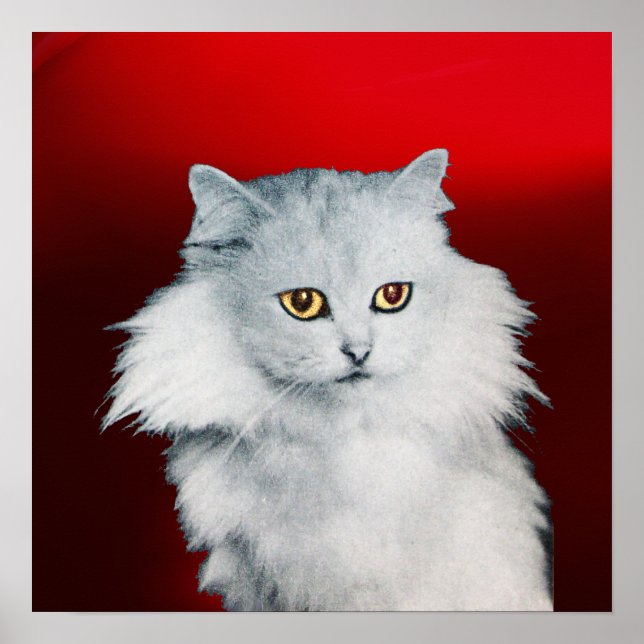 VITKATTER, Röda ruby Poster (Framsidan)