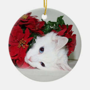 Vitkattungejul Julgransprydnad Keramik
