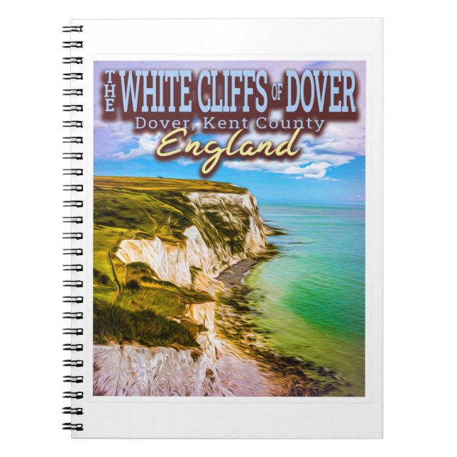 VITKLIFFER AV DOVER - DOVER KENT ENGLAND ANTECKNINGSBOK (Framsidan)