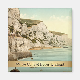 Vitklippor av Dover, Kent, England Magnet