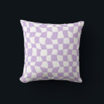 Vitkontroller för Groovy Lavender Kudde<br><div class="desc">Coola med mycket trippelrutnät, med varma rutor i mönster för sovrum, vardagsrum, kök varje dag i bra vibes i vackra pastellljuspasteller lila färg. Enkla, tända kontroller i pastel färg för lite retro-psykedelisk funky stil.</div>