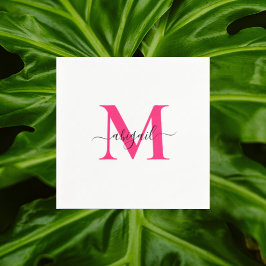 Vitkopia för Shock rosa Swash-skript Pappersservett