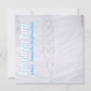 Vitkorset bröllop dress bachelorette Party Inbjudningar