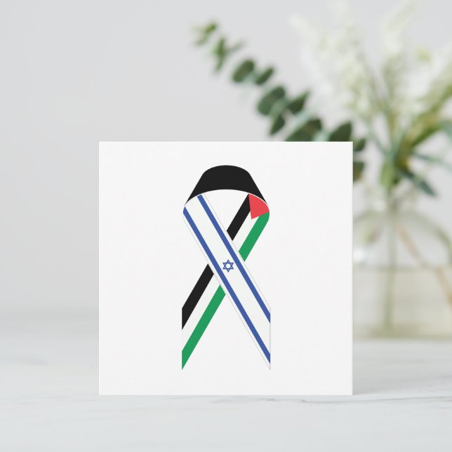 Vitkort för fredsband mellan Israel och Palestina  (Stående Fram)