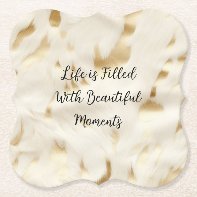 Vitkowhid för sydvästra Westerna Guld Underlägg Papper (Framsida)