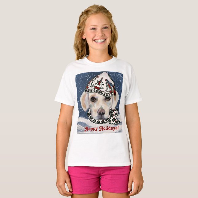 VITLABRADOR RETRIEVER T SHIRT (Hel framsida)