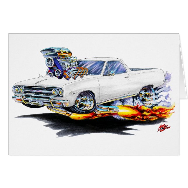 Vitlastbil 1964-65 för El Camino Hälsningskort (Framsidan Horizontal)