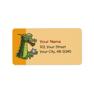 Vitlic Dragon Adressetikett