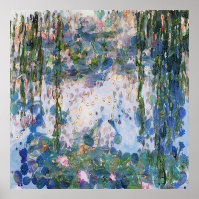 Vitlilies Vatten Lilies Fine Art Spoof Poster (Framsidan)