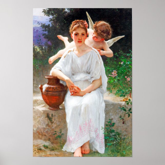 Vitling av Kärlek, Bouguereau Poster (Framsidan)