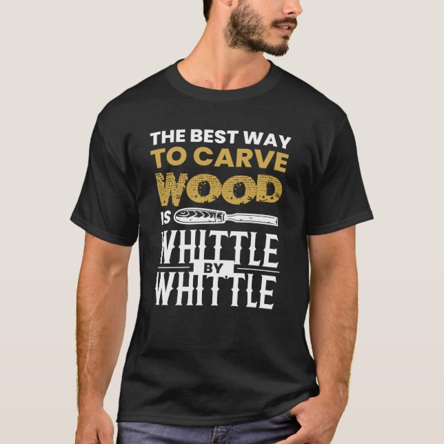 Vitling efter Whittle Wood Carving T Shirt (Framsida)
