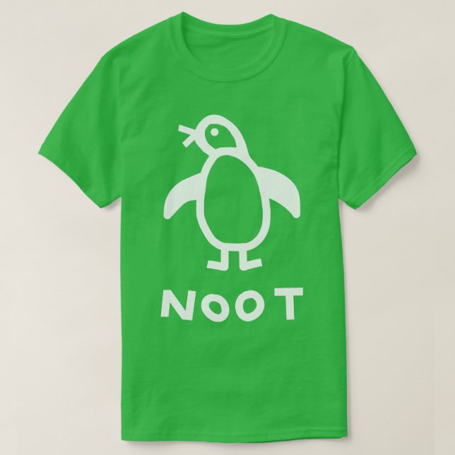 Vitlinje SPortrait Penguin Minimal grafik T Shirt (Design framsida)