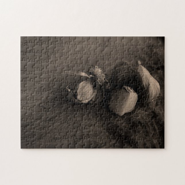 Vitlisk stilla livets findesignfoto pussel (Horisontell)