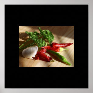 Vitlök och peppar Poster