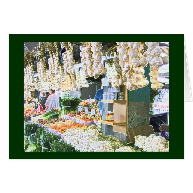 Vitlök på Jean Talon Market Hälsningskort (Framsidan Horizontal)