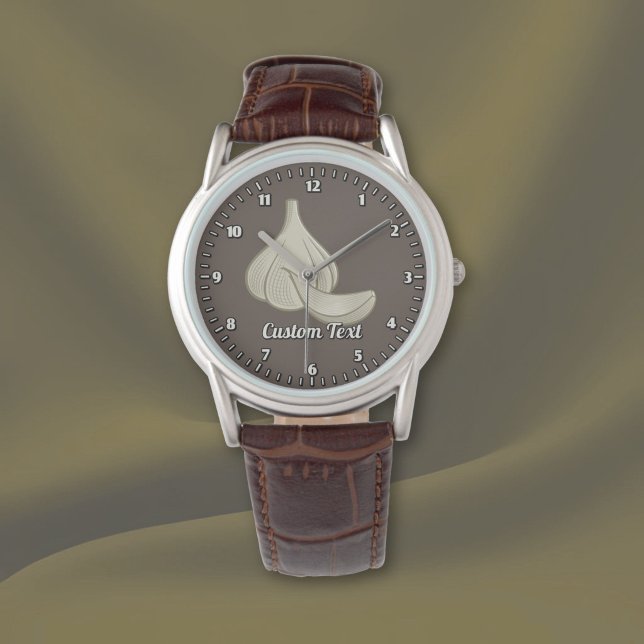 Vitlök Träsnittikon Armbandsur (Skapare uppladdad)