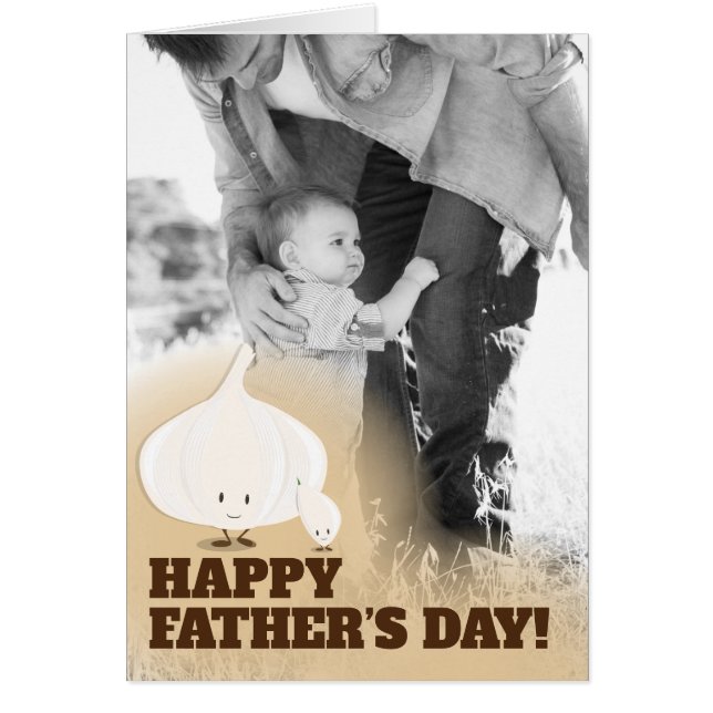 Vitlöksfoto Far-dagskort Hälsningskort (Framsidan)