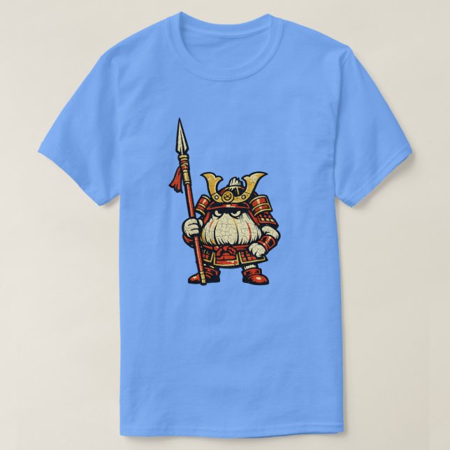 Vitlöksgardet - Roligt grönsaksslott Samuraj  T Shirt (Design framsida)