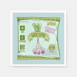 Vitlökskläder Vegetabiliska trädgårdar Pappersservett