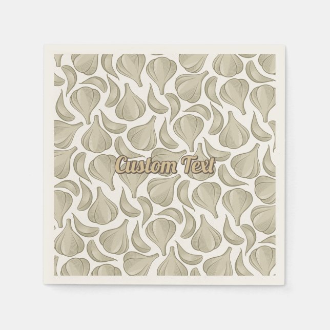 Vitlökskuren Mönster Pappersservett (Framsidan)