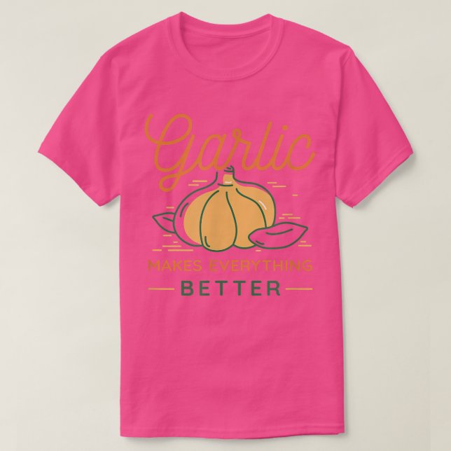 Vitlöksmatlagning Mourmet Cook Chef T Shirt (Design framsida)