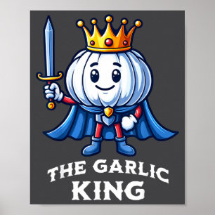 Vitlöskung Rollig italiensk mat Grönsak Poster